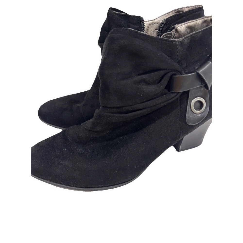 Andrew Geller Ginne 8.5 M Black Suede  Ankle Boots  2.5 Heel Gently Used